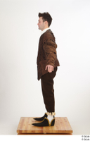  Photos Man in Historical Dress 16 14th century a poses brown jacket medieval clothing whole body 0003.jpg